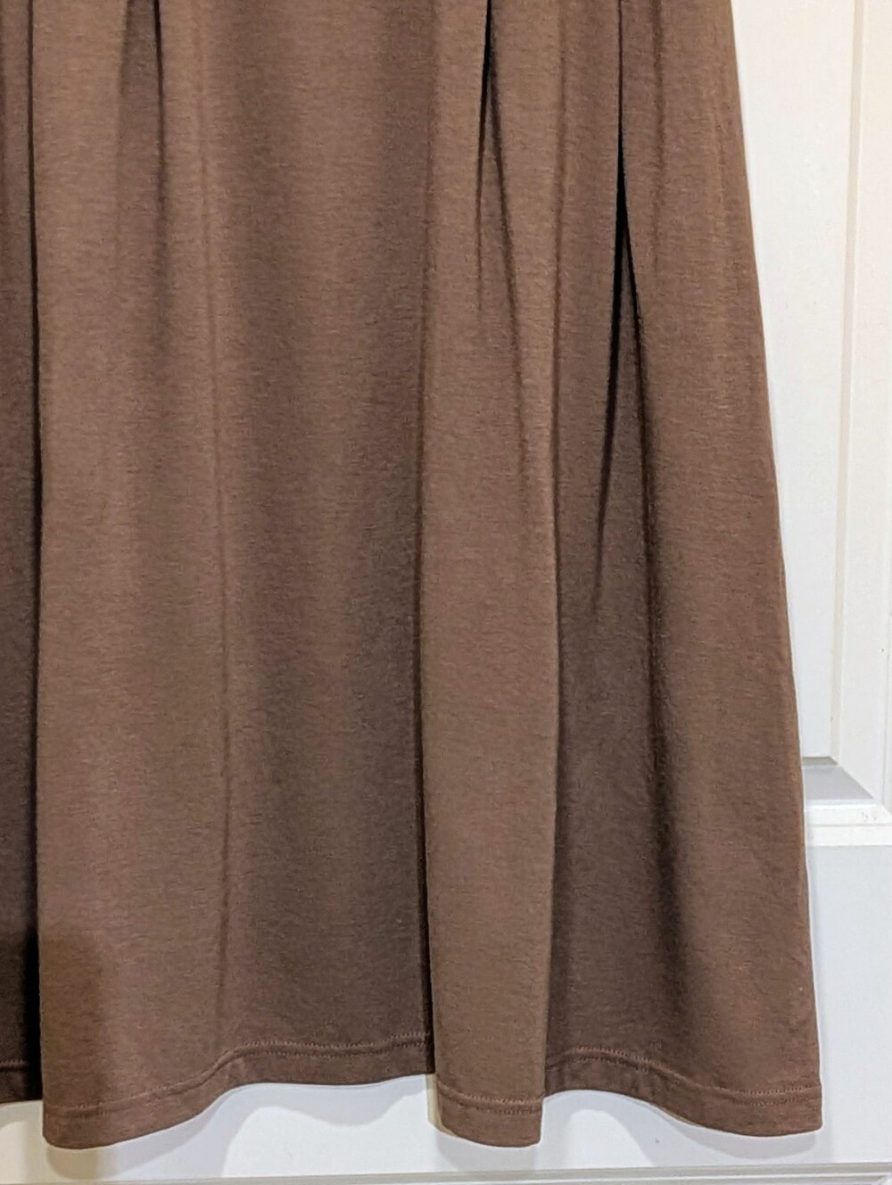 EUC MYMYT Korea XS Light Brown Cotton Maxi Skirt - Picture 3 of 5